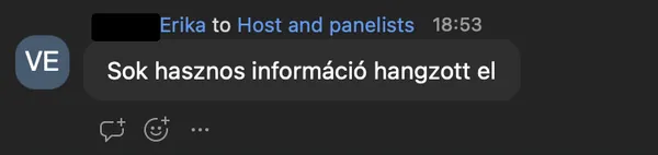 Erika V. véleménye az AI Egyetem webinárjáról: „Sok hasznos információ hangzott el”