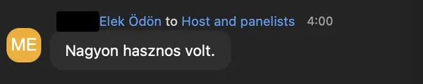 Elek M. véleménye az AI Egyetem webinárjáról: „Nagyon hasznos volt.”